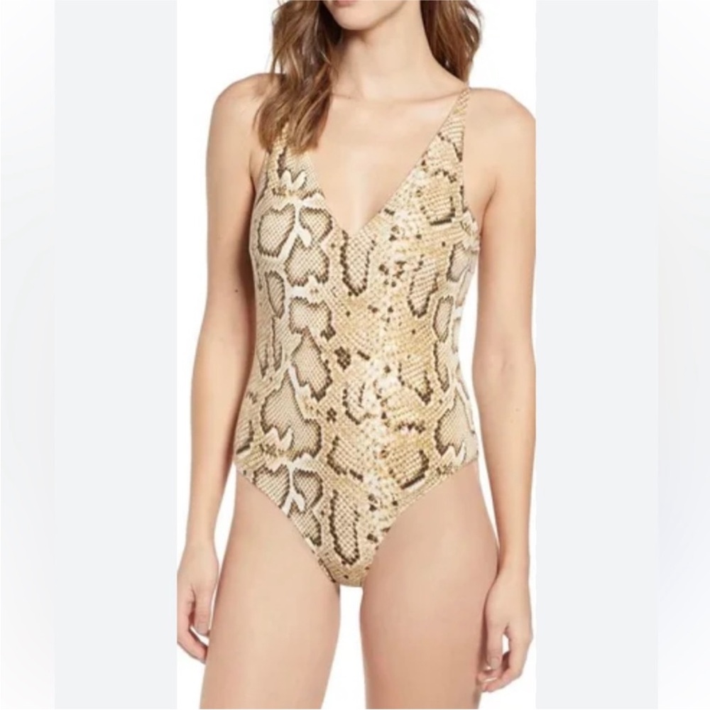 [Astr] The Label Snake Print Bodysuit